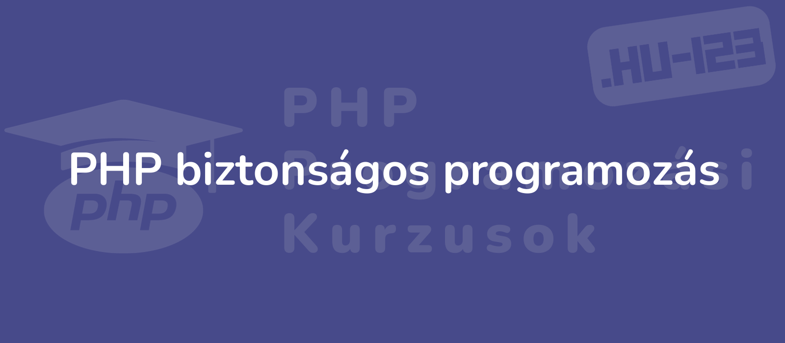 secure php programming depicted with a shield symbolizing safety and code snippets against a blue background modern and professional